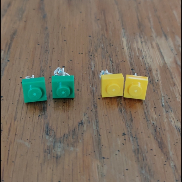 🎉3X HP🎉 Lego stud earrings - Picture 6 of 7